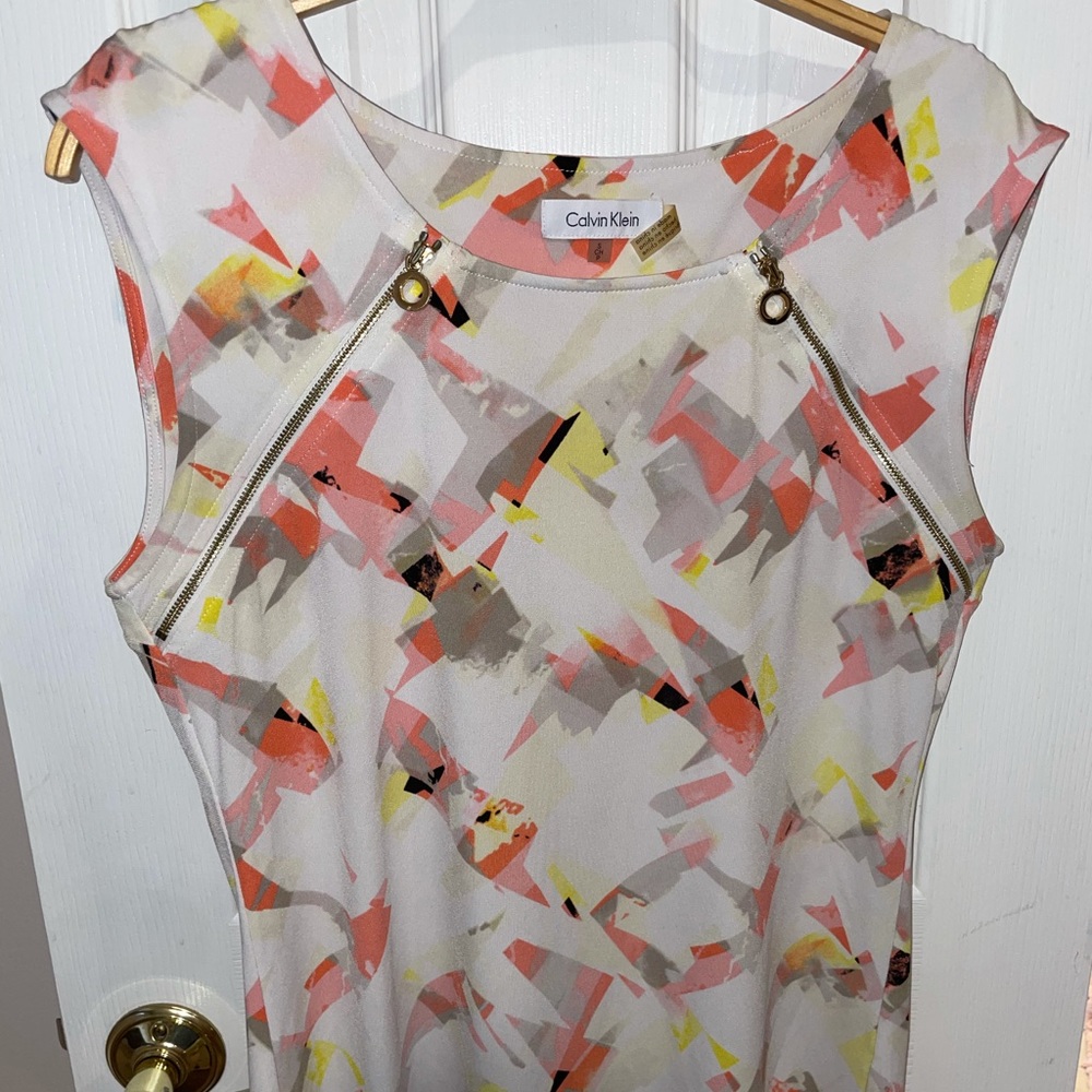 Calvin Klein top with zippers